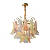 Lustre en verre de Murano à couleurs changeantes pour le salon, la salle à manger et l'art d'intérieur luxueux décoratif.