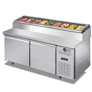 Cilindro Tipo Pequena Estação Operacional Comercial Refrigerado Display <span class=keywords><strong>Cabinet</strong></span> <span class=keywords><strong>Salad</strong></span> <span class=keywords><strong>Cabinet</strong></span> Pizza Counter Refrigerador - Product Image 4