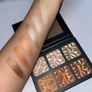 Resaltador de 6 colores, polvo prensado, <span class=keywords><strong>maquillaje</strong></span> facial vegano, <span class=keywords><strong>bronceador</strong></span> corporal, haga su logotipo, Etiqueta Privada, paleta de resaltador, logotipo personalizado - Product Image 2