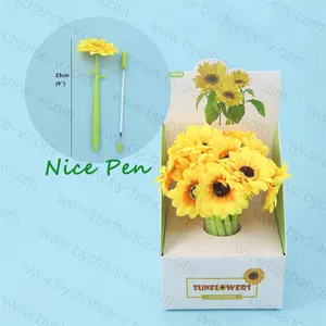 Petite entreprise Organisation à but non lucratif merci idée cadeau beau stylo cadeau tournesol artificiel pour les cadeaux d'événement de fête