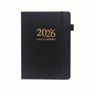 Cuaderno con Tinta Brillante, Papel Negro en Blanco, Cuaderno de Dibujo, Agenda Diaria, Semanal y Mensual - Product Image 5