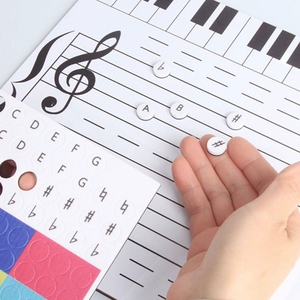 Tableau blanc magnétique effaçable à sec pour la musique, portable, pour l'enseignement du piano et l'apprentissage musical éducatif - Product Image 6