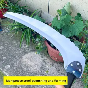 Nouvelle faucille à long manche de grande taille pour couper l'herbe, désherber, tondre, outil agricole, lame de faucille pour les roseaux et les plantes aquatiques - Product Image 4