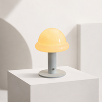 Lampe de table moderne au design original, minimaliste, en verre, en forme de champignon, rechargeable, sensible au toucher, éclairage d'ambiance, veilleuse