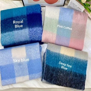 नई महिलाओं की शीतकालीन लंबी वर्ग प्लेड विंडप्रूफ पॉलिएस्टर मुस्लिम शॉल से बाहरी गतिविधियों और दैनिक जीवन के लिए - Product Image 4