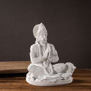 Statua artigianale in resina indù dio Hanuman Design modellato per la casa altare tavolo Display elegante buddhismo Business regalo - Product Image 5
