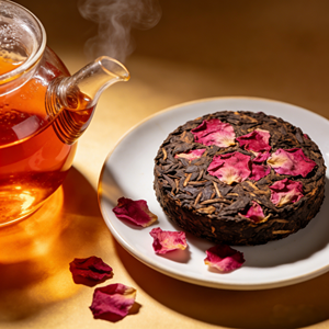 Thé noir biologique fermenté à la rose, parfumé et antioxydant, en gâteau de thé compressé, marque distributeur, vente en gros, sachet de 100g, 500 sachets - Product Image 3