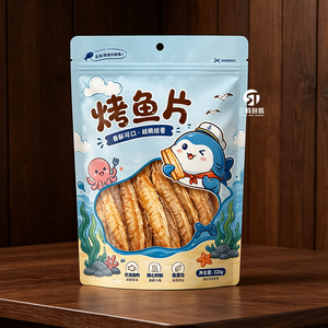 Custom Seafood <b>Packaging</b> <b>Bags</b> for Dried Fish and Grilled Shrimp with Window - Product Image 4