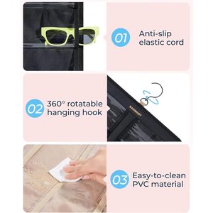 Organisateur de lunettes de soleil suspendu, boîte de rangement murale double face pour les voyages et la maison - Product Image 5