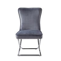 Chaises de salon en velours moderne avec boutons, 1 pièce, mobilier de luxe, chaise de salle à manger, vente en gros