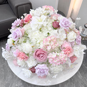 Bola de Flores de Rosas Rosadas Artificiales de Alta Calidad, Arreglos Florales para Decoración de Bodas y Eventos - Product Image 2