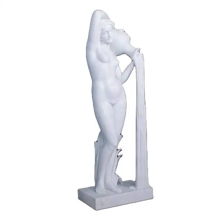 Pedra de mármore escultura do corpo nu mulher mulher