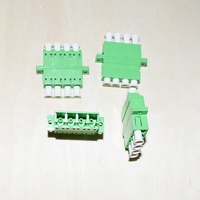 Hot in Europe SC APC Fiber Optic Adapter Green Color Insertion Loss 0.2dB Duplex Optical Coupler 100% Test 5G FTTH