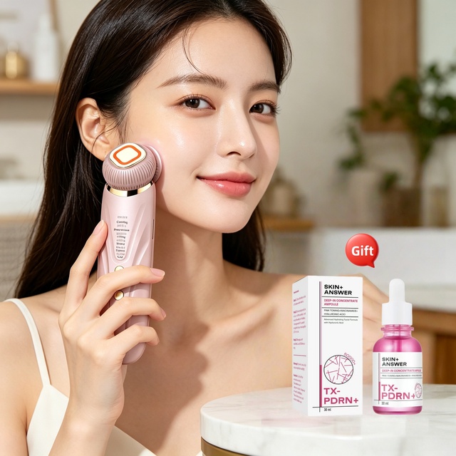 Luxury K-Beauty Rejuvenation Kit PDRN Serum Cooling Heating Facial Tool Anti-Aging Firming Deep Absorption System Radiant Skin