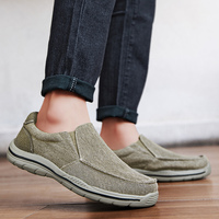 Nouveaux modèles 2025 – Mocassins décontractés en toile pour homme, design classique, grande taille 47, baskets super légères