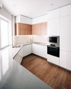 WQ MDF Indoor Cabinet with Faucet Modern Design Moisture Resistant UV Coated <strong>Doors</strong> for Bathroom Kitchen Surfaces - Product Image 5