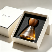 Botol Parfum Premium dengan Tutup Kayu 30ml 50ml Botol Parfum Kosong Mewah dan Kotak Logo & Kemasan Kustom Pesanan Grosir