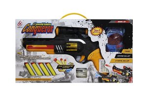 11 дюймов 3-в-1 игрушечный пистолет со звуком, водяными бусинами и поролоновыми дротиками на присоске, мягкий бластер для детской съемки на открытом воздухе - Product Image 6