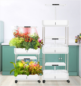 Petite serre agricole d'intérieur, <span class=keywords><strong>culture</strong></span> hydroponique de fleurs et de légumes sans terre, système de <span class=keywords><strong>culture</strong></span> vertical à 66 trous, blanc - Product Image 3