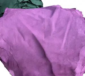 Purple color pig split leather for shoes lining