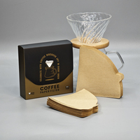 Offre Spéciale Logo personnalisé filtre en papier jetable café boîtes personnalisées papier Kraft papier filtre à café de qualité alimentaire plat