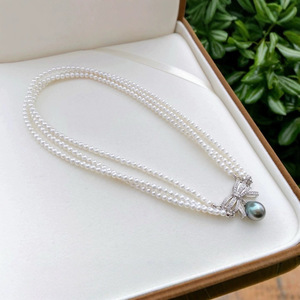 Collar Sai Ao con Perlas Grandes de Agua Dulce Naturales Blancas de 11-14 mm, Cierre de Plata S925, Juego de Regalo para el Día de la Madre - Product Image 4