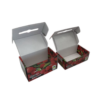 Boîte d'emballage pour litchis sur mesure en gros, boîte en carton ondulé rigide, taille personnalisée pour un emballage de litchis de haute qualité