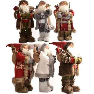 Bambola di alta qualità di <span class=keywords><strong>Babbo</strong></span> Natale Deluxe di 45cm in piedi vecchio uomo decorazione per finestre di natale sala regalo che mostra <span class=keywords><strong>Babbo</strong></span> Natale - Product Image 2