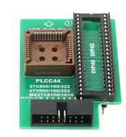 Adaptateur de programmation IC, prise noire ZIF PLCC44/DIP42 pour la programmation de puces EEPROM 27Cxxx/27Vxxx, accessoires XGecu T48