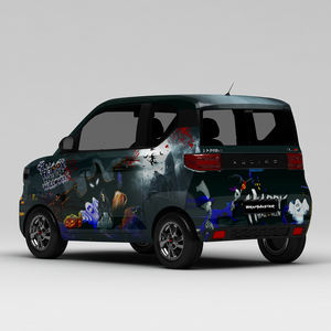 WRAPMASTER 1,52*20m Cartoon-Muster Individualisierte Fahrzeugfolierung PET Farbwechsel-Autofolie Vinyl-Autoaufkleber Fahrzeugfolie 5*65ft - Product Image 4