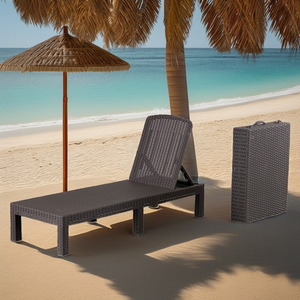 Chaise longue imperméable pour jardin, piscine, plage, terrasse, bain de soleil - Product Image 5