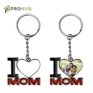 Portachiavi a Forma di Cuore per Mamma Prosub, Supporti per Sublimazione all'Ingrosso, Stampa Personalizzata del Logo, Portachiavi in Lega di Zinco alla Moda - Product Image 1