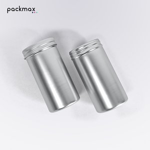 Flacon rond en aluminium de 100 ml (43*86 mm) en stock pour vitamines, comprimés, capsules - Vente en gros de boîtes métalliques pour médicaments et produits de santé - Product Image 2