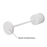 Lampe de table portable rechargeable LED sans fil avec contrôle tactile et réglage progressif de la luminosité pour chambre, hôtel, maison