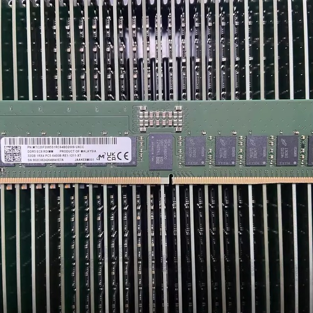 Micron 32GB 1RX4 PC5-6400B DDR5 6400 Server Memory Module RDIMM ECC