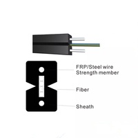 Kabel Drop serat optik luar ruangan Cable SMG657A 1 Core 2 Core 4 Core kabel Drop serat saluran
