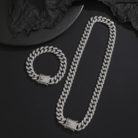 Collier Chaîne Cubaine Hip Hop Iced Out Orné de Strass Doré Style Rapper Streetwear Bijou Bling Cadeau Unisexe