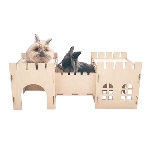 Sperrholz Spielzeug Schloss Spielhaus Pet Hide <span class=keywords><strong>House</strong></span> Holz Kaninchen haus - Product Image 2