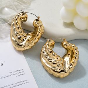 Pendientes de Aro Chapados en Oro de 14k de Cobre de Alta Calidad, Gran Venta en África - Product Image 2