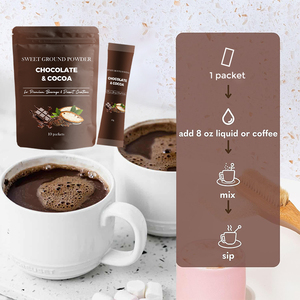 Mezcla de bebidas de chocolate caliente de etiqueta privada Cacao en polvo vainilla Dulce molido Chocolate bebida té - Product Image 2
