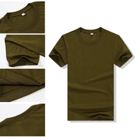 Kledingfabriek Groothandel TC Stof Katoen Polyester O-hals T-shirts Heren Crew Neck T-shirts