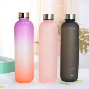 Bouteille d'eau <span class=keywords><strong>en</strong></span> plastique Tritan avec marqueur de temps, 32 oz, bouteilles d'eau motivantes avec marqueur de temps, couleur dégradée - Product Image 2