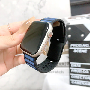 สายนาฬิกาซิลิโคนลายสก็อตสองสี รุ่น Blockbuster <span class=keywords><strong>Product</strong></span> ของ BEEFLYPOWER สำหรับ <span class=keywords><strong>Apple</strong></span> <span class=keywords><strong>Watch</strong></span> Ultra Series 11 10 9 8 <span class=keywords><strong>7</strong></span> 6 5 - Product Image 4