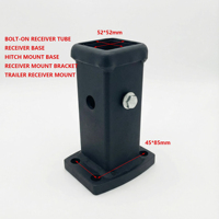 Nuevo Adaptador de Tubo Receptor para Enganche de Remolque de 2 Pulgadas, Resistente, Montaje Universal en Parachoques, Antioxidante, Recubrimiento en Polvo Negro Mate