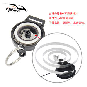 KEEP DIVING - Clip de Resorte de Acero Inoxidable para Buceo, Cordón Retráctil Antirrobo, Llavero con Cuerda Antipérdida, Accesorios para Buceo - Product Image 3