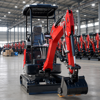 Mini-excavatrice chinoise Hanhui Kubota, moteur Kubota, 1,8 tonne, petite excavatrice hydraulique sur chenilles, haute qualité, micro-excavatrice agricole