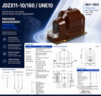 Transformateur de tension intérieur en résine époxy coulée JDZX11-10/160 UNE10 12kV pour la configuration de projets et la sélection d'ingénierie