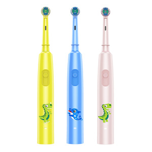Wholesale 2026 New Colorful Cartoon Rotating Kids <b>Electric</b> Toothbrush Soft Bristles Household Children's Oral Care Plastic Home - Product Image 5