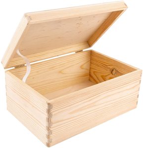 Home Unfinished Pine Wood Rectangle <b>Makeup</b> Organizer Storage <b>Box</b> with Lid Flexible Eco-Friendly Modern Design - Product Image 1
