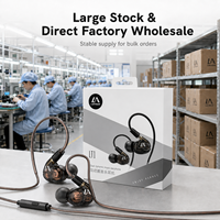 Auriculares Intrauditivos Profesionales con Cable de 3.5mm, Micrófono, Controlador Dinámico de 10mm, HiFi, para Música, Juegos, Transmisión en Vivo, Resistentes al Agua IPX-4